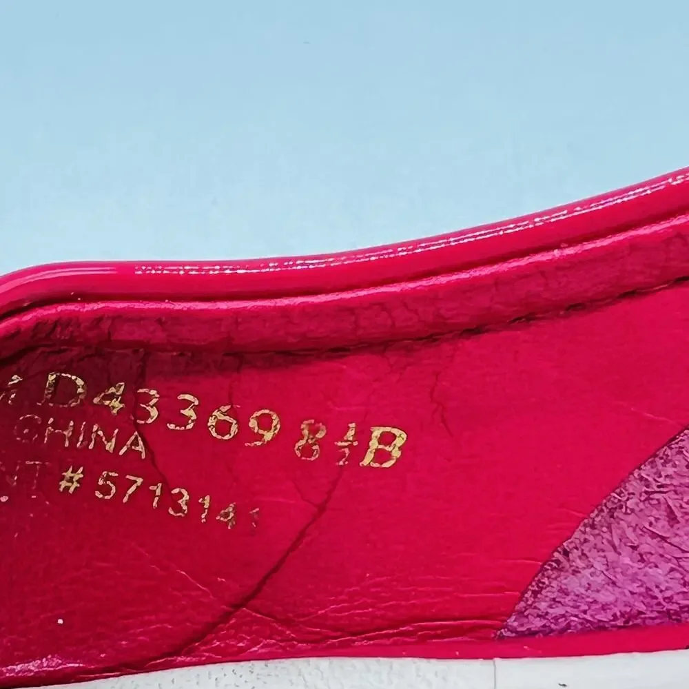 Cole Haan Shoes Womens 8.5 Pink Patent Leather Vtg Air Wedge Peep Toe Pumps